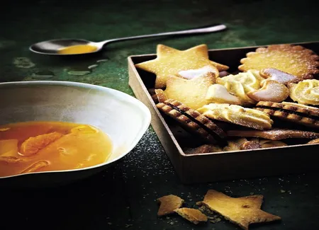 Bouillon de clémentine, biscuits de noël