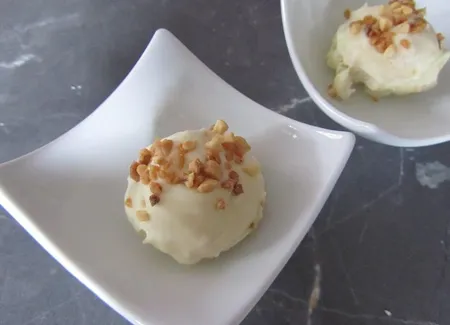 Boule coco choco blanc et pépites caramélisées