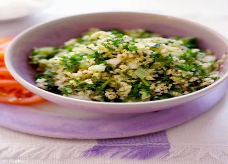 Boulghour aux graines de chia et herbes fraîches