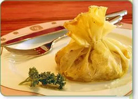 Brick au foie-gras mi-cuit et aux poires