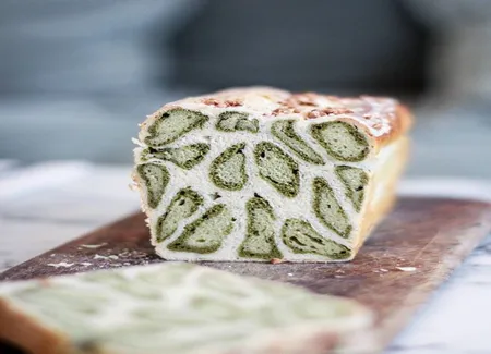 Brioche léopard au thé vert matcha