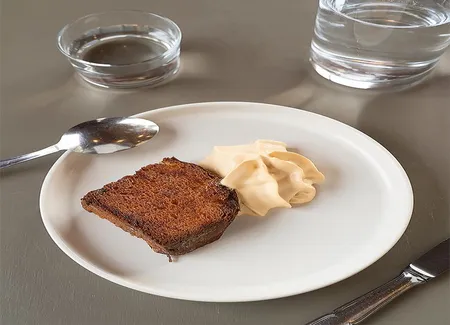 Brioche perdue, mousse caramel