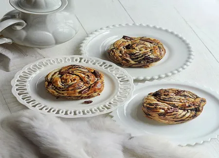 Brioches feuilletées chocolat-banane