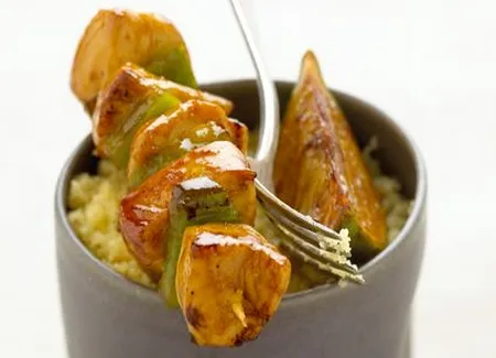 Brochette de poulet fermier au citron vert
