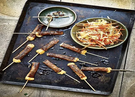 Brochettes de boeuf emmental à la japonaise