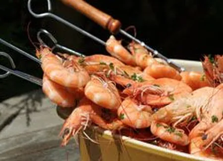 Brochettes de crevettes à la plancha