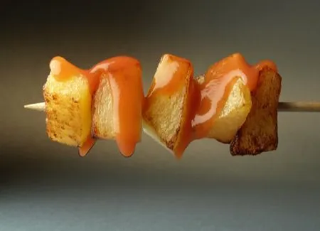 Brochettes de pommes de terre