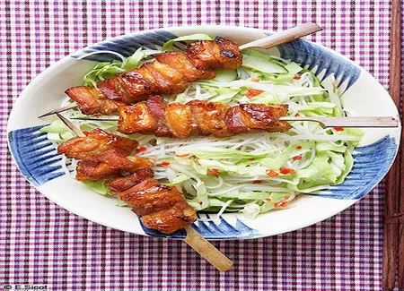 Brochettes de porc pimenté