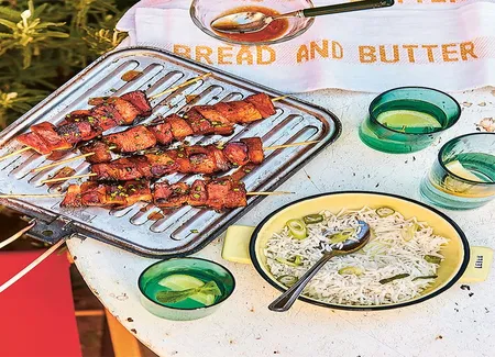Brochettes de poulet laqué au soja