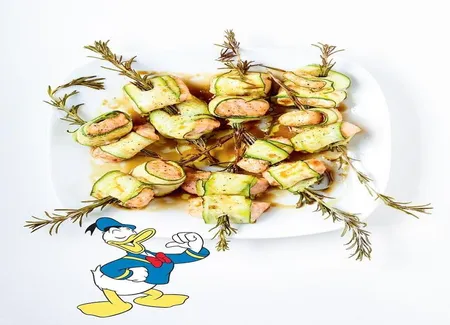 Brochettes de saumon de riri, fifi et loulou