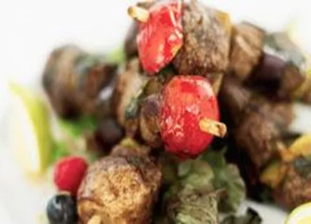 Brochettes de veau au micro ondes