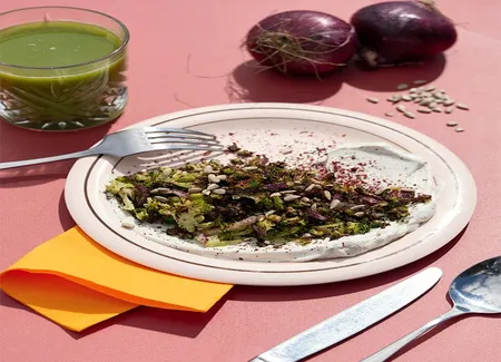 Brocolis grillés au thirgurt
