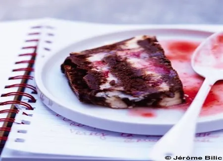 Brownie vanille fraise