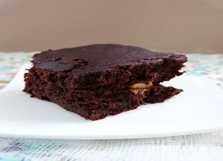 Brownie végétalien chocolat banane café