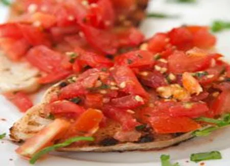 Bruschetta aux tomates et pesto