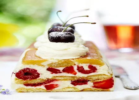 Bûche aux fruits rouges thermomix