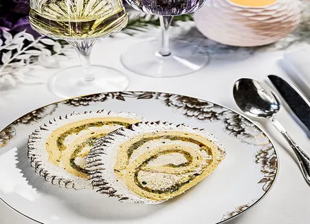 Bûche, crème au miel-citron