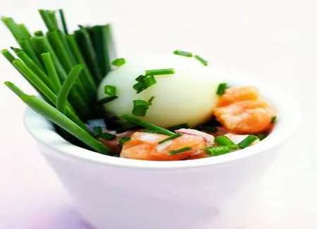 Ceviche de saumon aux oeufs de caille