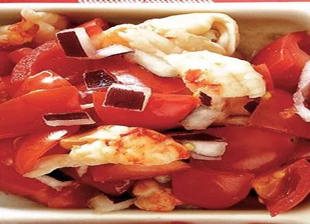 Ceviche de tomates et êcrevisses