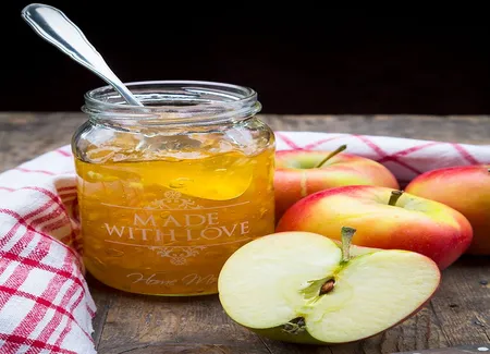 Confiture de pommes aux deux citrons et au miel