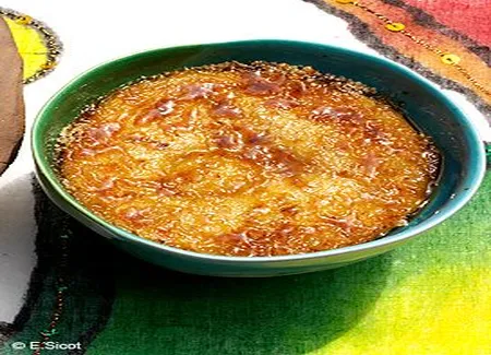 Crème catalane, miel, citron et cannelle