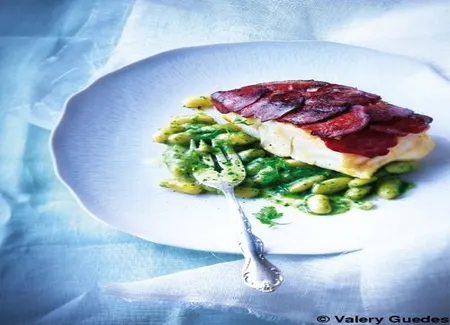 Cabillaud au chorizo, haricots coco