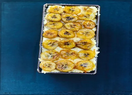 Cake aux bananes, crème aux noix