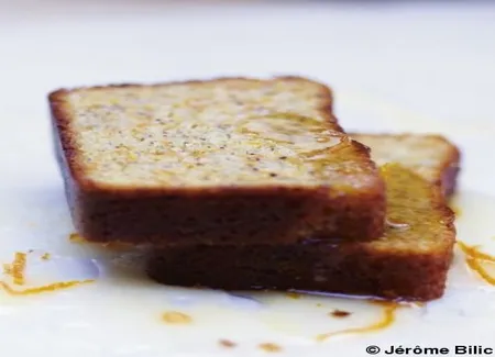 Cake carotte, glaçage orange