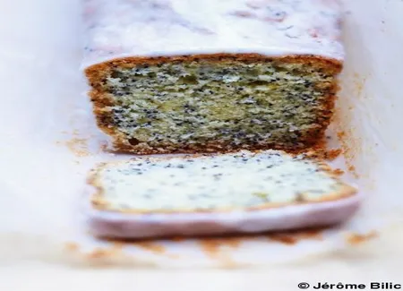Cake citron et pavot, glaçage citron