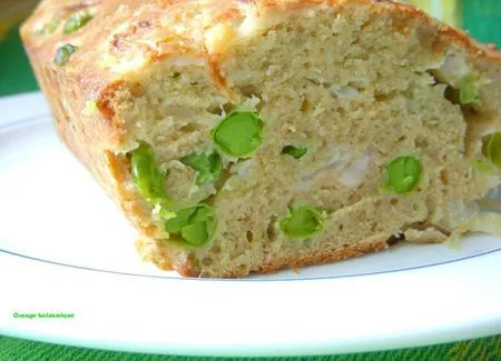 Cake petits pois lardons