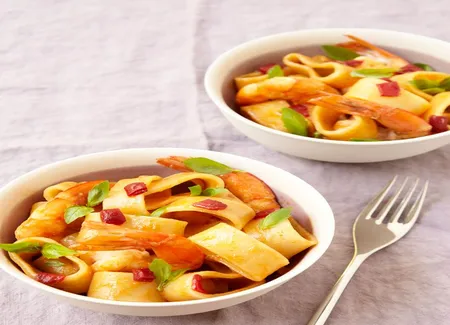 Calamarata aux gambas