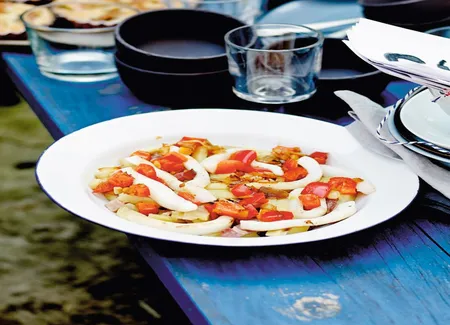 Calamars au safran et pommes de terre