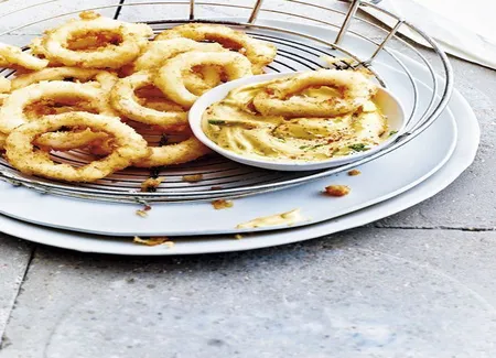 Calamars frits à la noix de coco