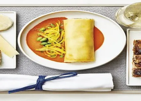 Cannelloni farcis à la ricotta, carottes et courgettes