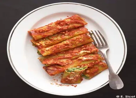 Cannellonis au broccio et menthe