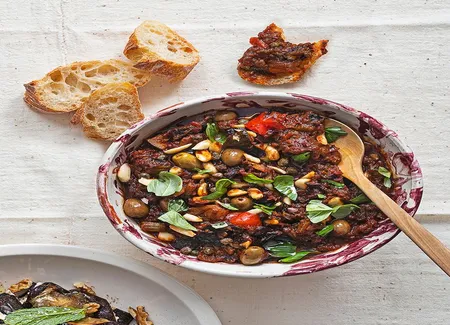 Caponata facile aubergine et tomate