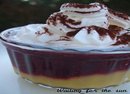 Cappucino à la mangue et aux fruits rouges