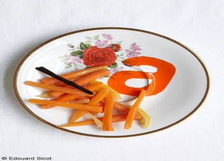 Carottes pochées au gingembre