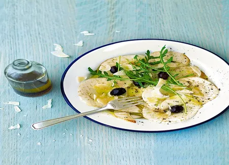 Carpaccio d'artichaut, parmesan, xérès