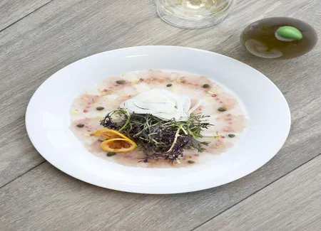 Carpaccio d'espadon aux agrumes