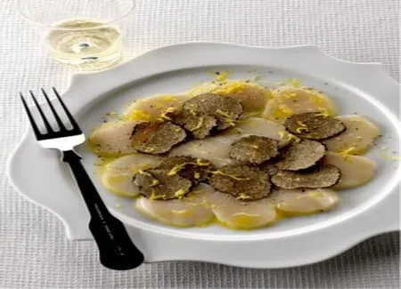 Carpaccio de saint-jacques à la truffe - version quick