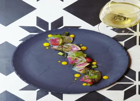 Carpaccio de cabillaud à la mangue