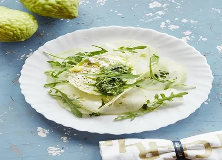 Carpaccio de cédrat, mozzarella