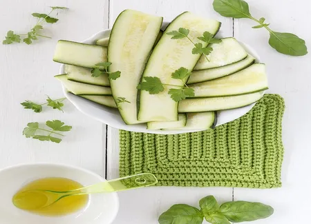 Carpaccio de courgettes