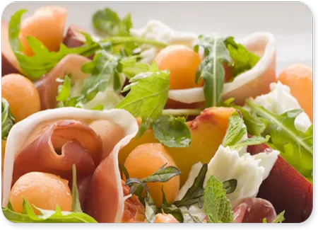 Carpaccio de melon au sirop de porto