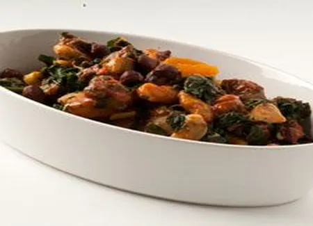 Cassolette de veau aux épinards à la marocaine