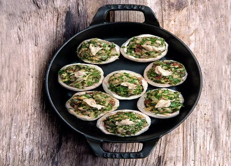 Champignons farcis au jambon sec