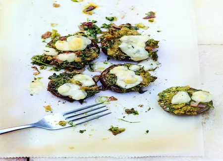 Champignons farcis et scamorza