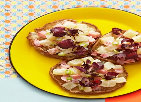Champignons rôtis et salade de pommes de terre