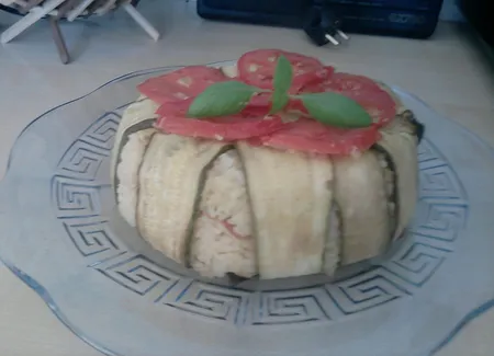 Charlotte crémeuse de courgettes riz et chèvre